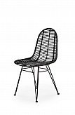 K337 krzesło rattan czarny (2p=1szt)-Halmar-Krzesła-Meble do jadalni,Meble ogrodowe 