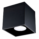 Plafon QUAD 1 czarny-Sollux-Plafony-Oświetlenie do salonu ,Oświetlenie do jadalni,Oświetlenie do kuchni,Oświetlenie do przedpokoju,Oświetlenie do