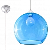 Lampa wisząca BALL błękitna-Sollux-Lampy wiszące-Oświetlenie do salonu ,Oświetlenie do jadalni,Oświetlenie do kuchni,Oświetlenie do przedpokoj