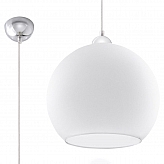 Lampa wisząca BALL biała-Sollux-Lampy wiszące-Oświetlenie do salonu ,Oświetlenie do jadalni,Oświetlenie do kuchni,Oświetlenie do przedpokoju,O�