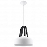 Lampa wisząca CASCO biała/czarna-Sollux-Lampy wiszące-Oświetlenie do salonu ,Oświetlenie do jadalni,Oświetlenie do kuchni,Oświetlenie do przedp
