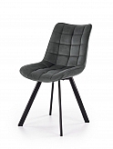 K332 krzesło nogi - czarne, siedzisko - ciemny popiel (1p=2szt)-Halmar-Krzesła-