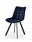 K332 krzesło nogi - czarne, siedzisko - granatowy (1p=2szt)-Halmar-Krzesła-