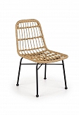 K401 krzesło czarny / naturalny (1p=4szt)-Halmar-Krzesła-Meble ogrodowe 