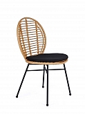 K472 krzesło naturalny/czarny (1p=2szt)-Halmar-Krzesła-Meble ogrodowe 